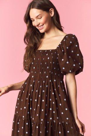 POLKA DOT MIDI DRESS