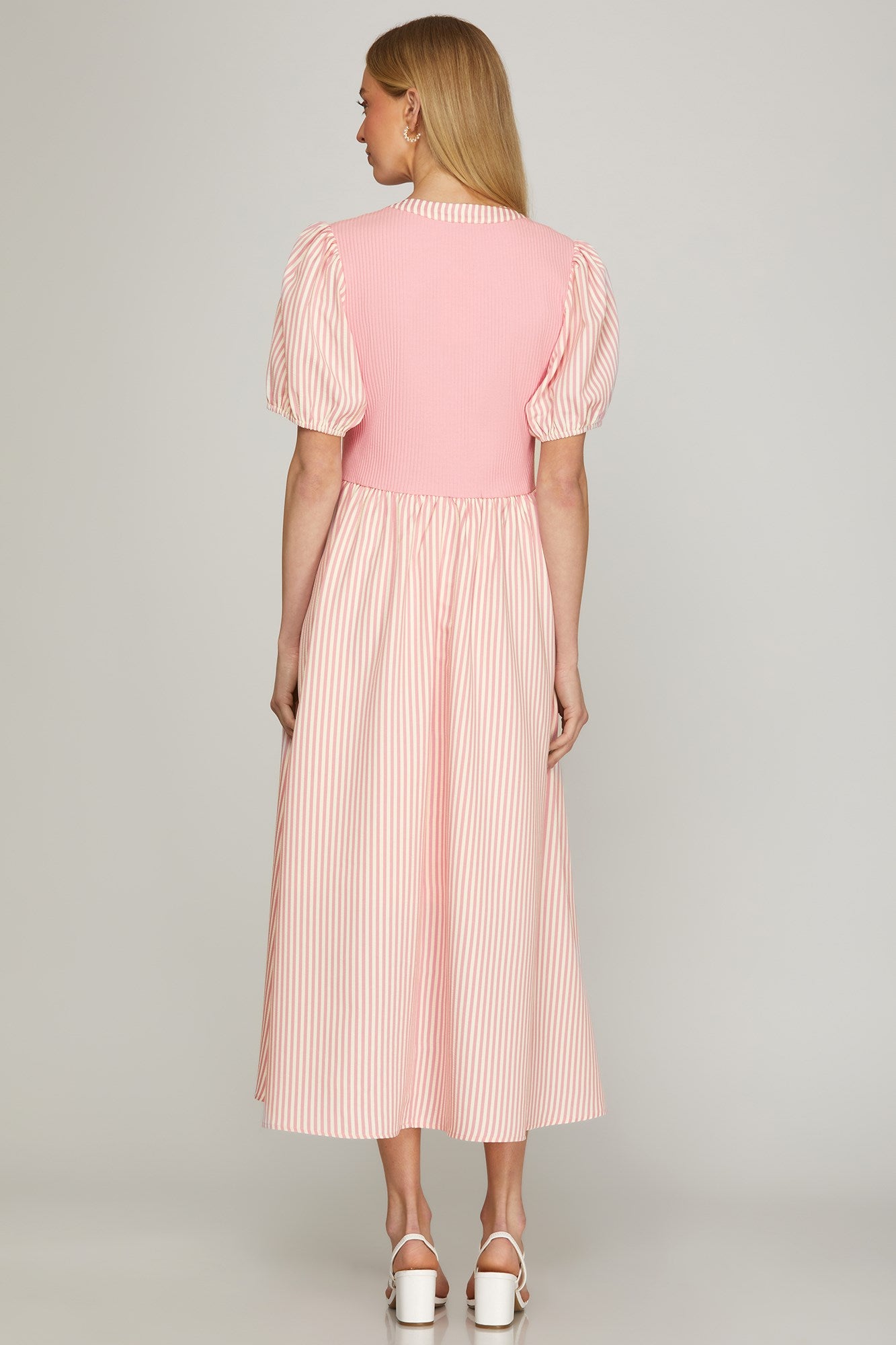 Amaya Pink Midi Dress