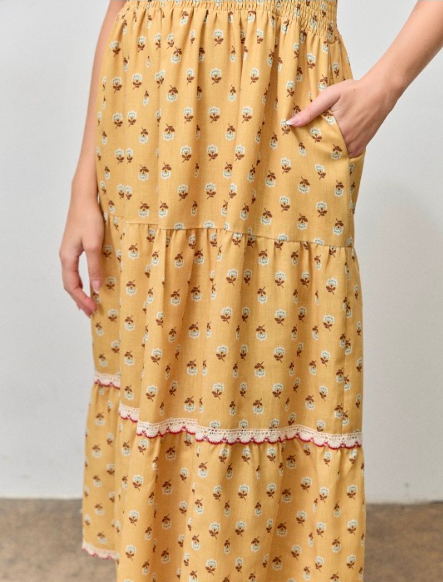 Butter Floral Midi Dress
