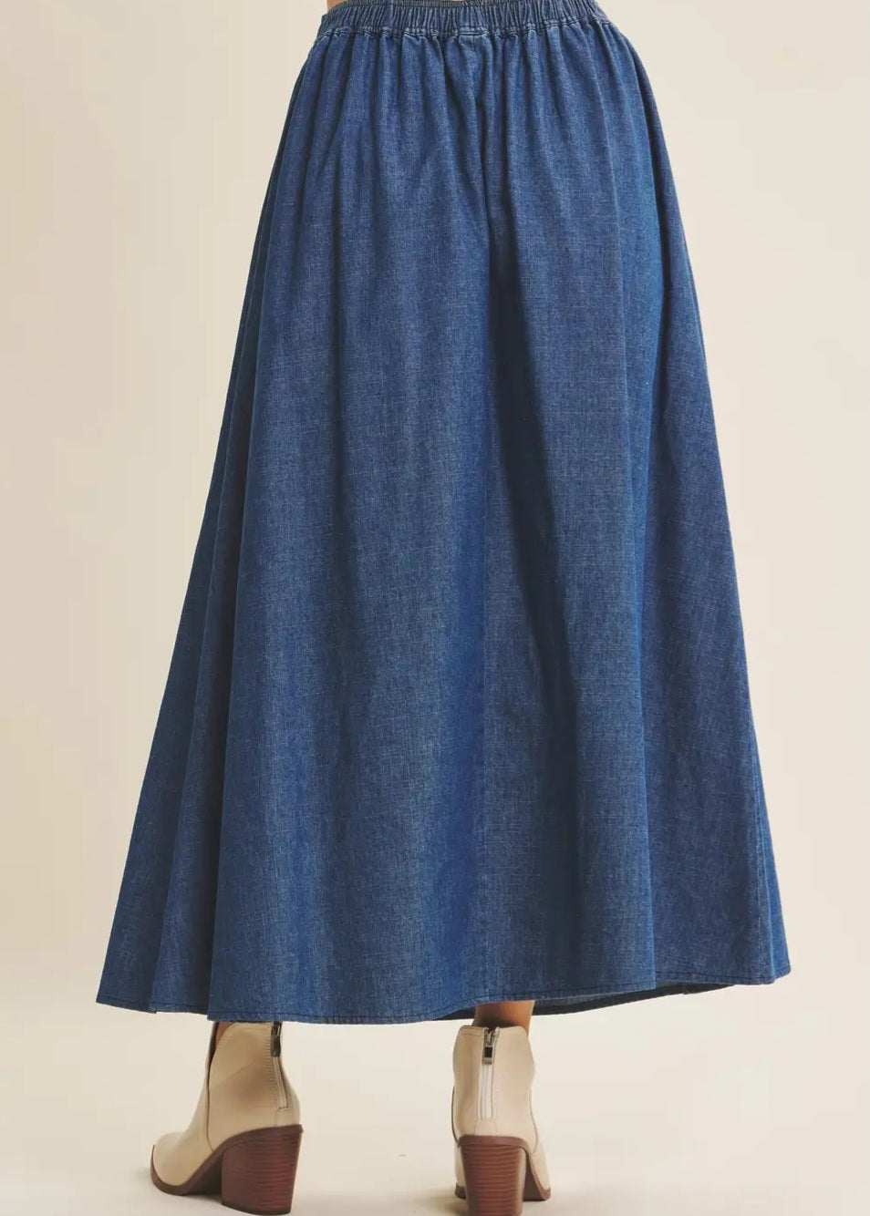Denim Midi Skirt