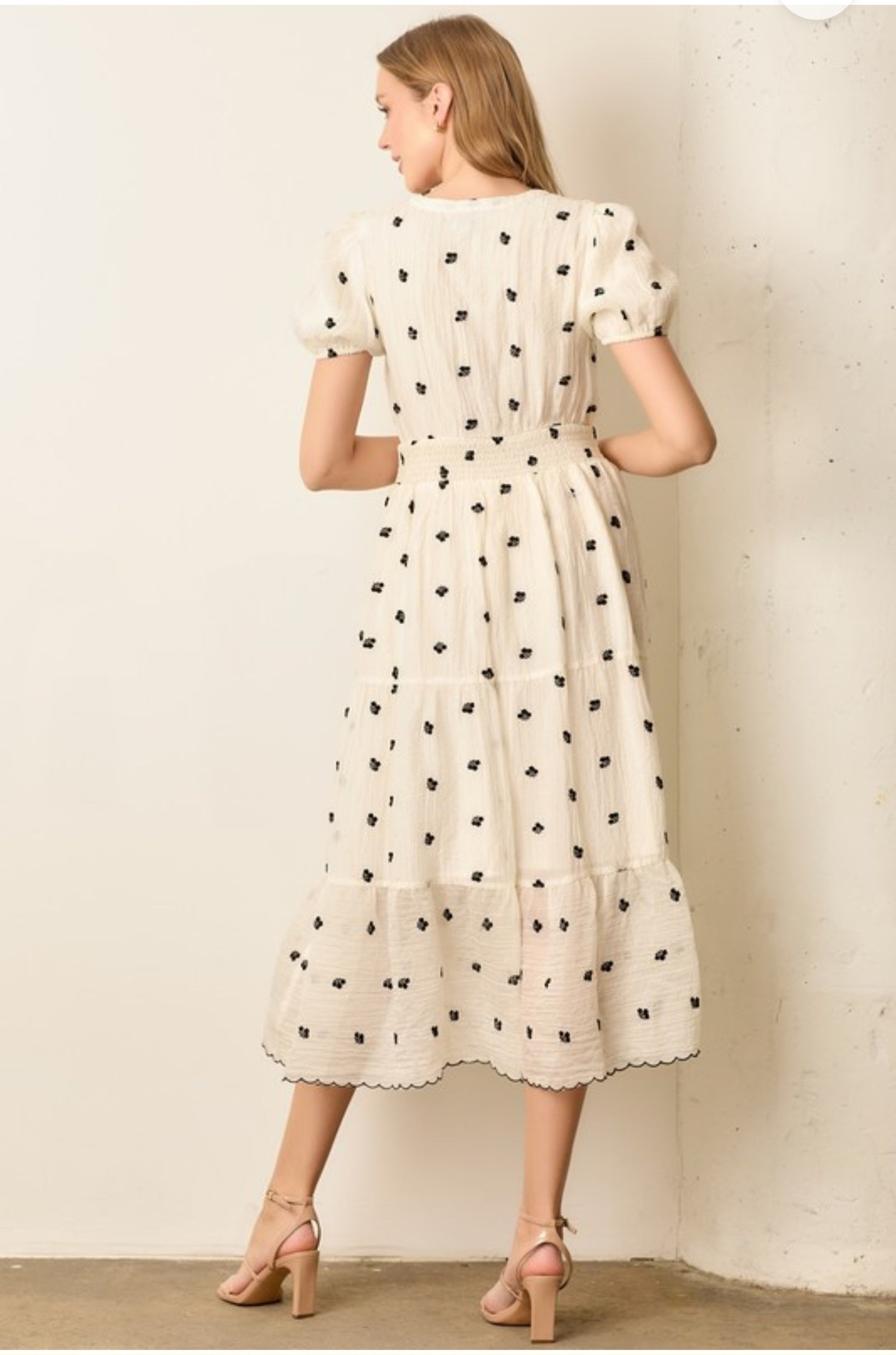 Rossmery Ivory midi dress