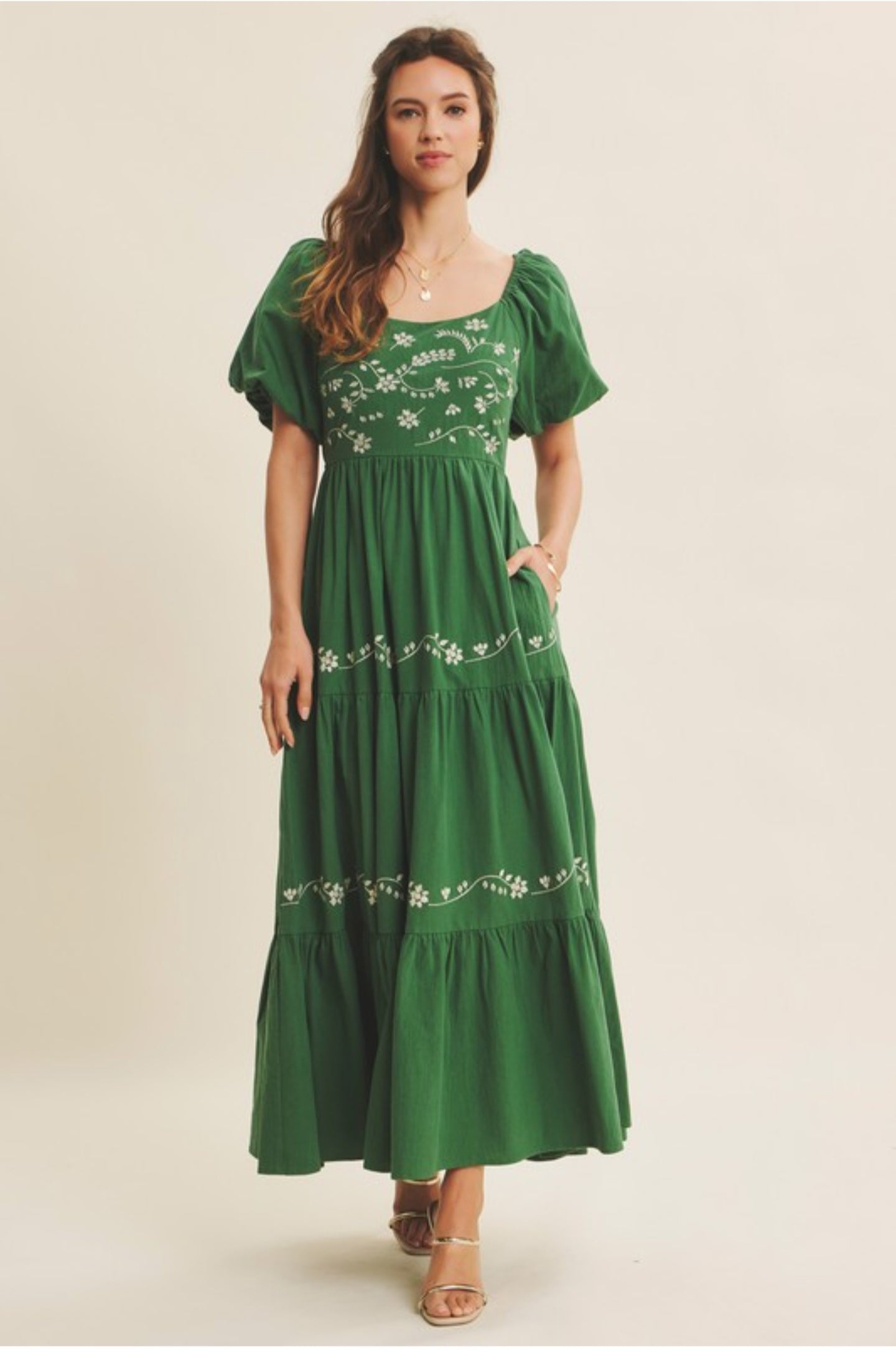 Esther embroidered maxi dress