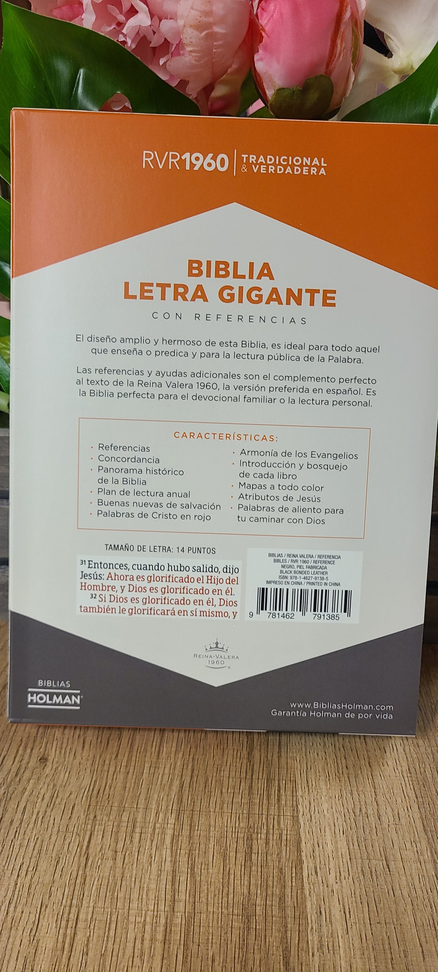 Santa Biblia letra gigante  RVR60 Piel-Negro