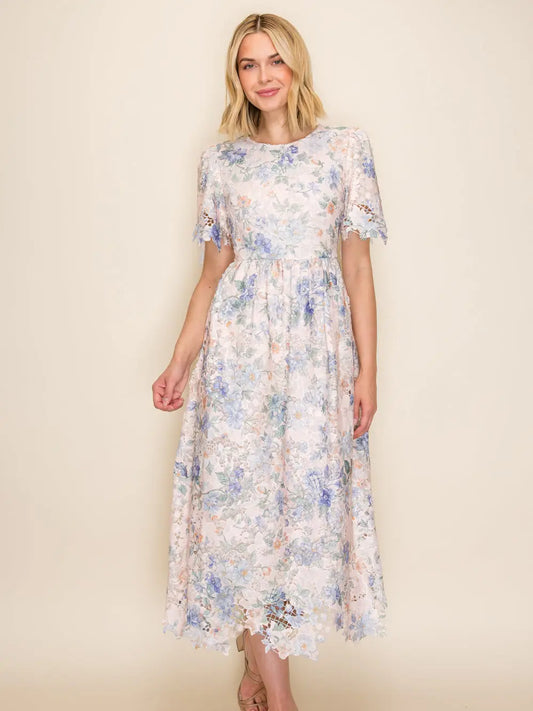 JADE LACE MIDI DRESS