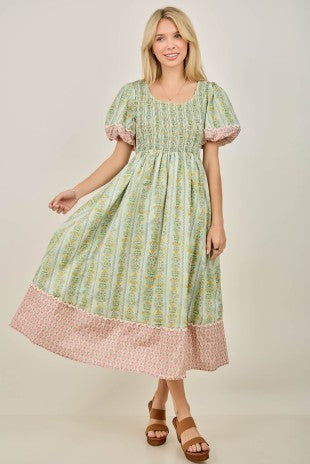 LILIANA FLORAL MIDI DRESS