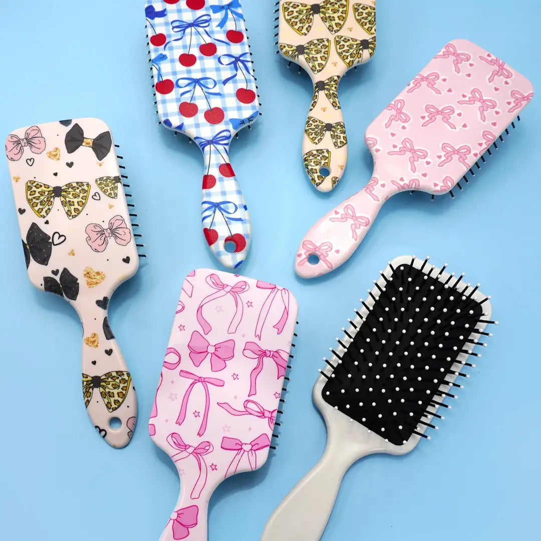 FLORAL PRINTED HAIR BRUSH