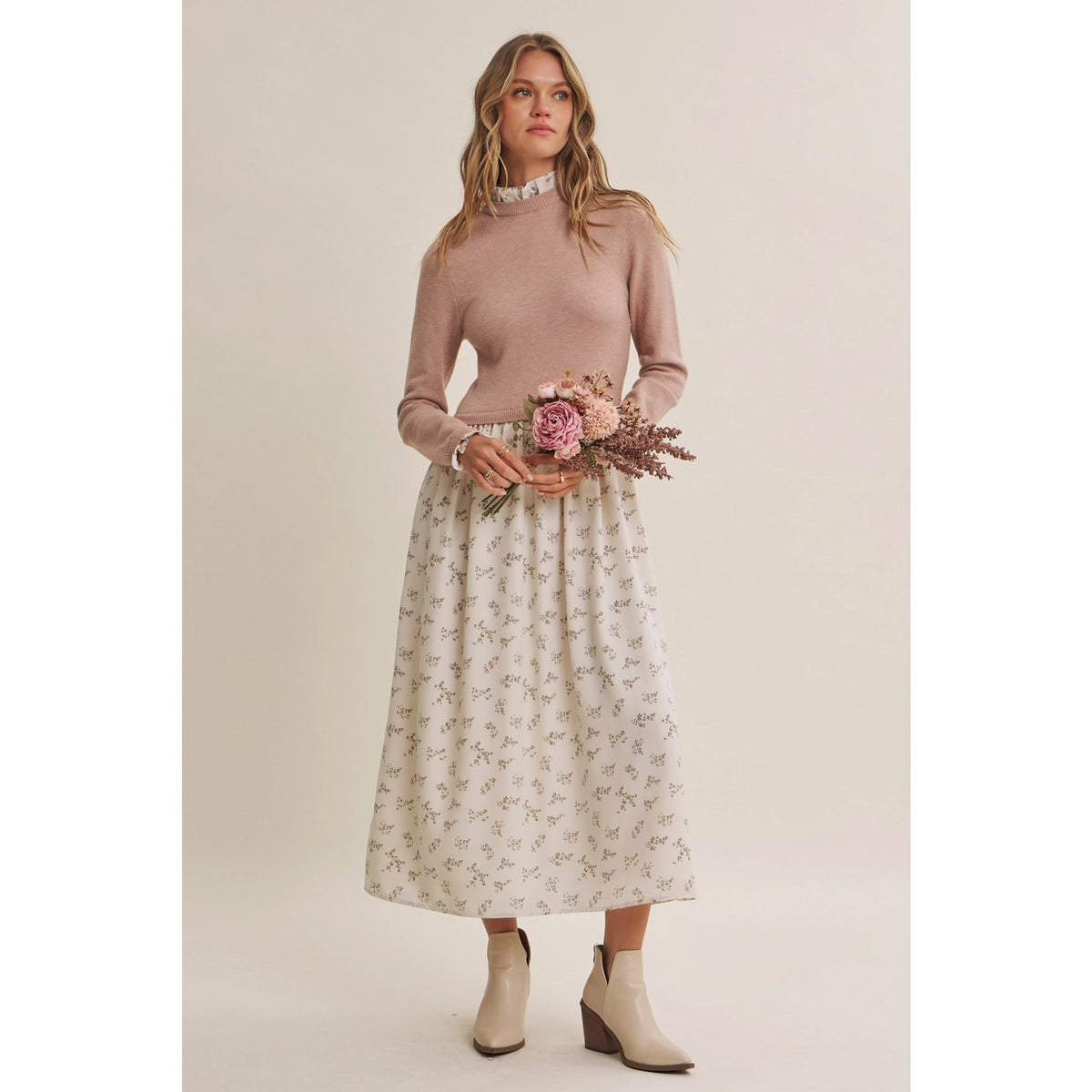 CORALIS SWEATER MIDI DRESS
