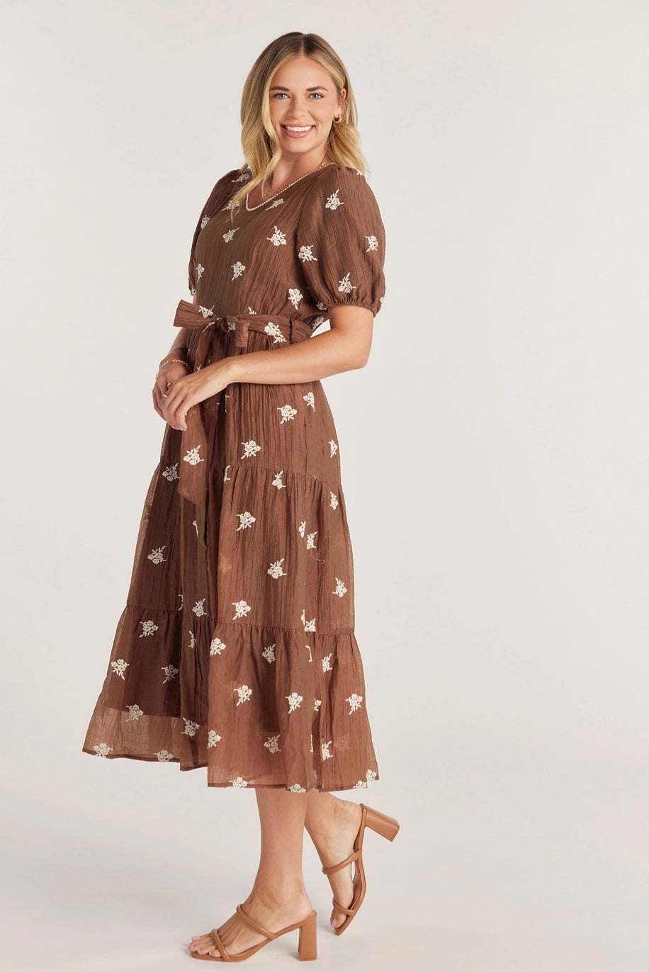 MADISSON EMBROIDERED MIDI DRESS