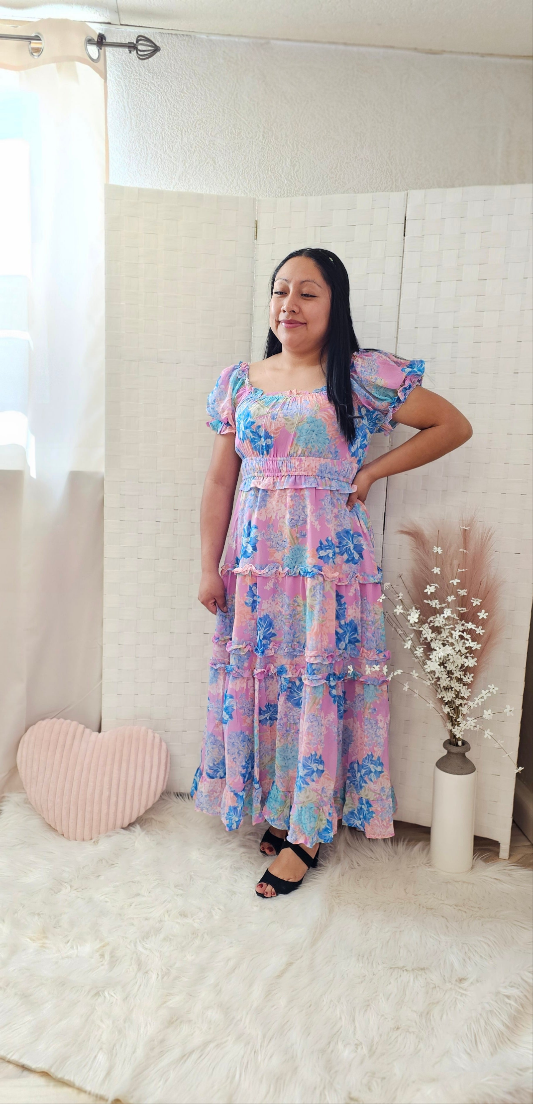 Melha Floral midi dress