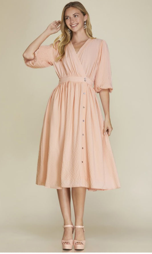 Alexa Buttoned midi dress