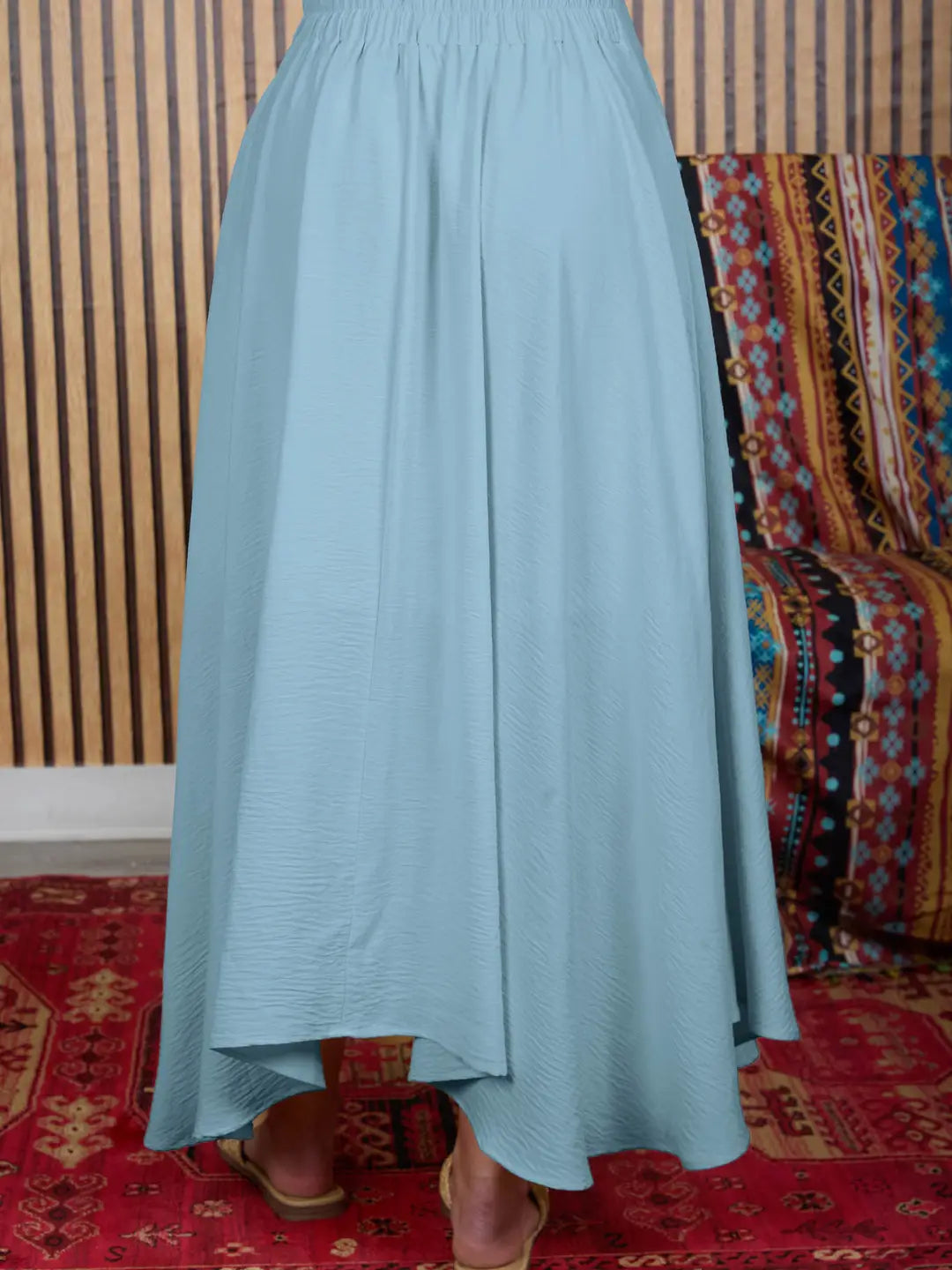 CAMILA MIDI SKIRT- BLUE