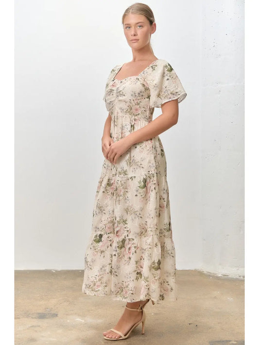 JASMIN BLUSH MIDI DRESS