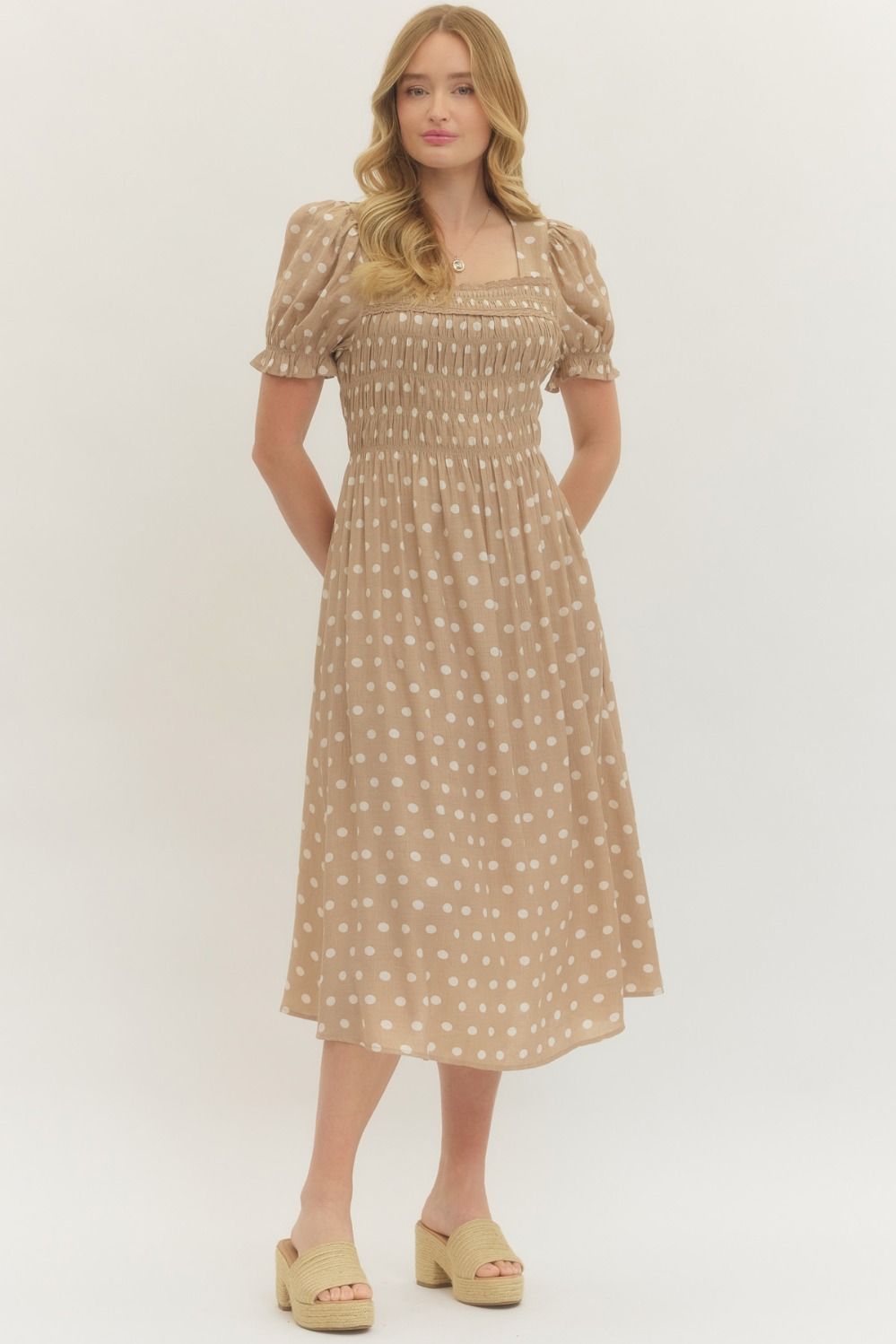 JARED POLKA DOTS-MOCHA