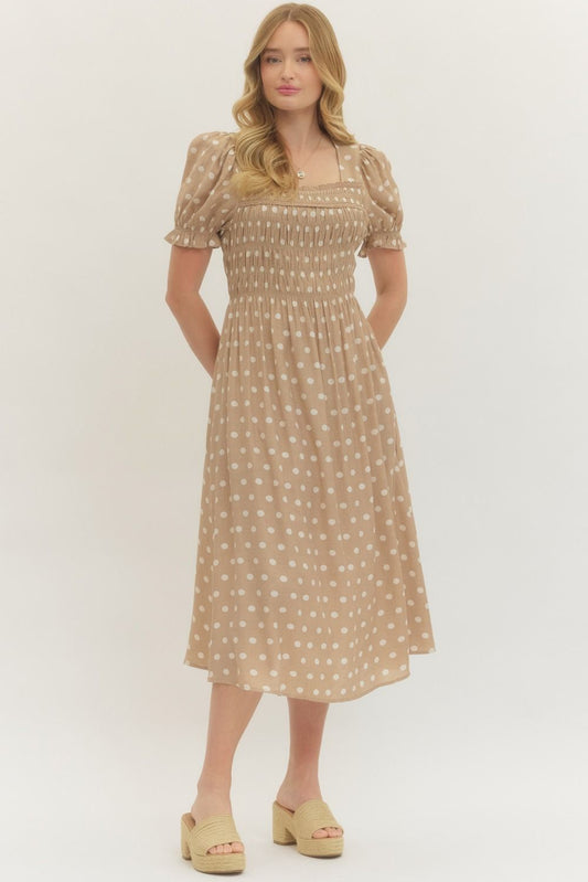 JARED POLKA DOTS-MOCHA