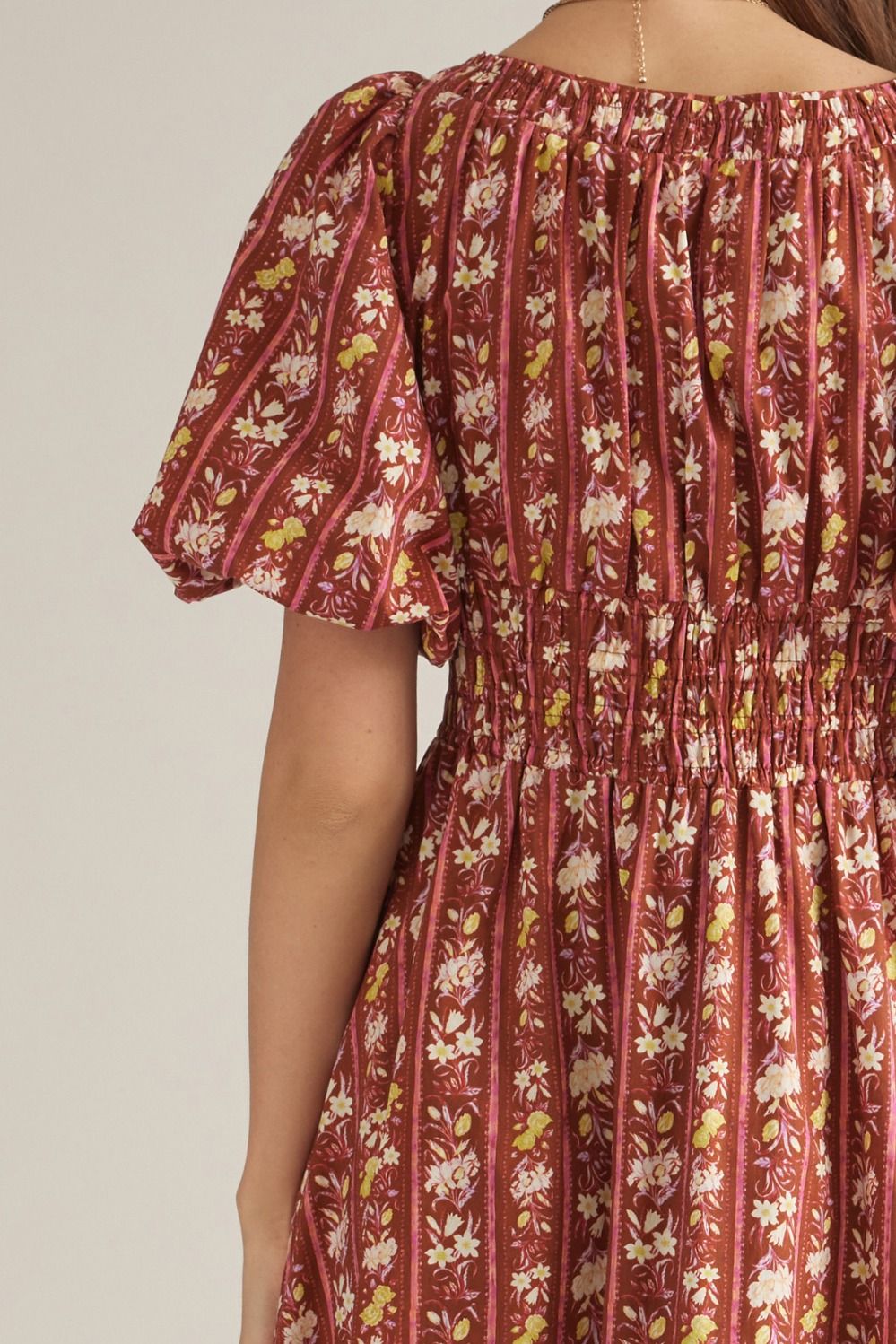 ELANA  PRINTED MIDI DRESS