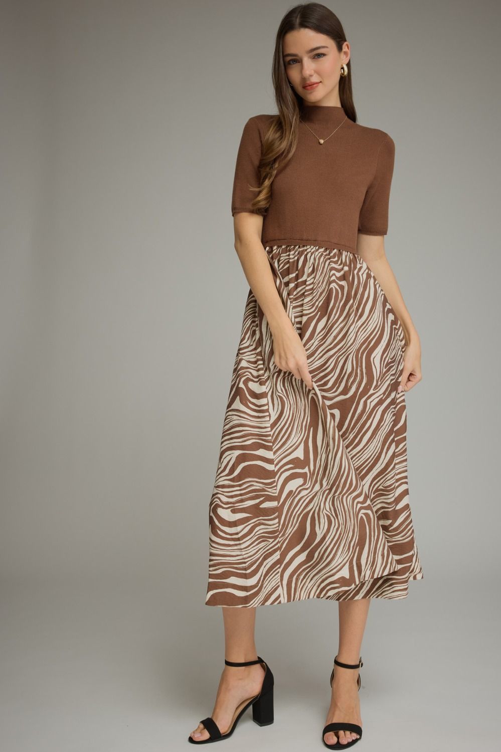 ANIMAL PRINT MIDI DRESS