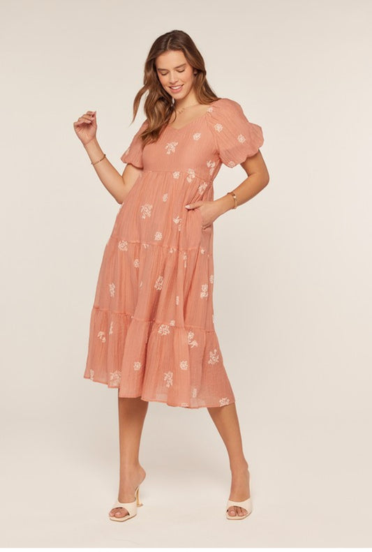Leah embroidered dress
