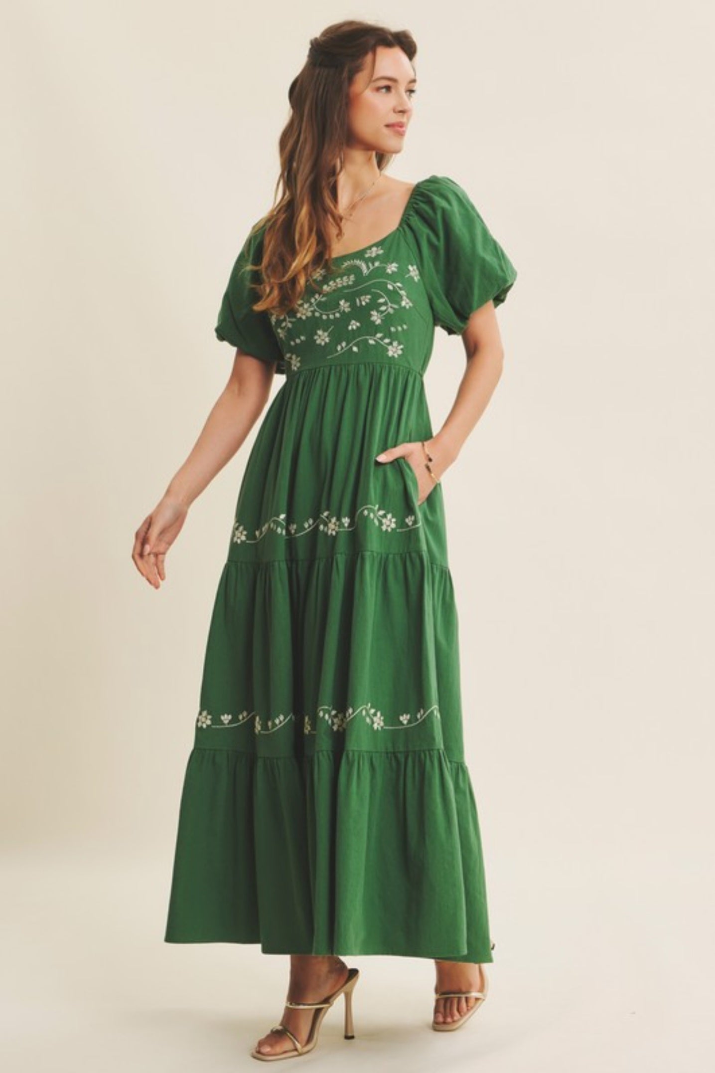 Esther embroidered maxi dress