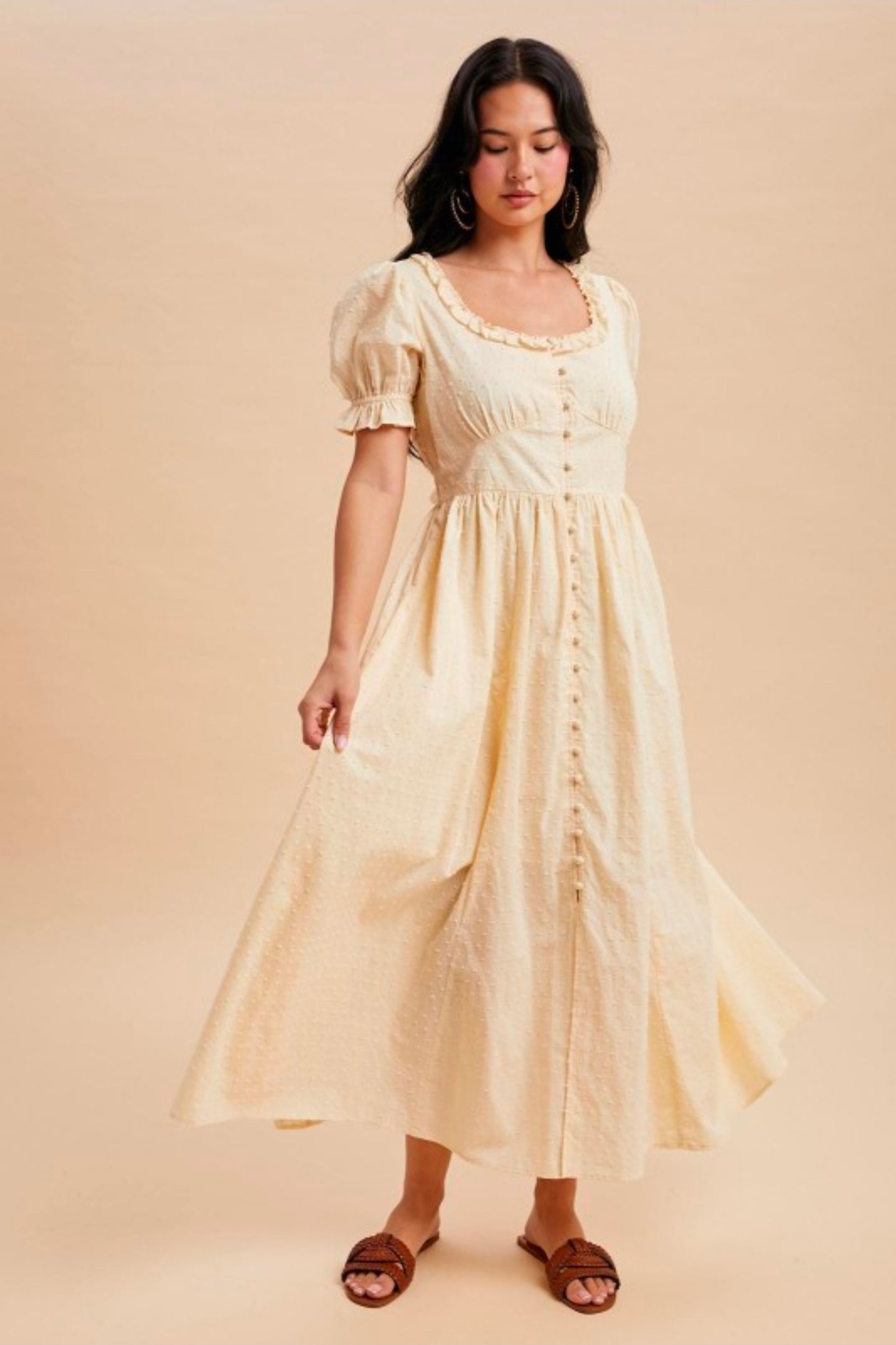 Marbella Textured Midi Dress