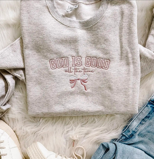 Embroidery Sweater- oatmeal