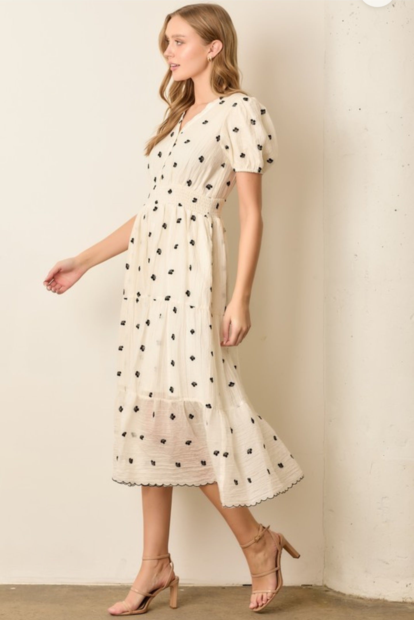 Rossmery Ivory midi dress