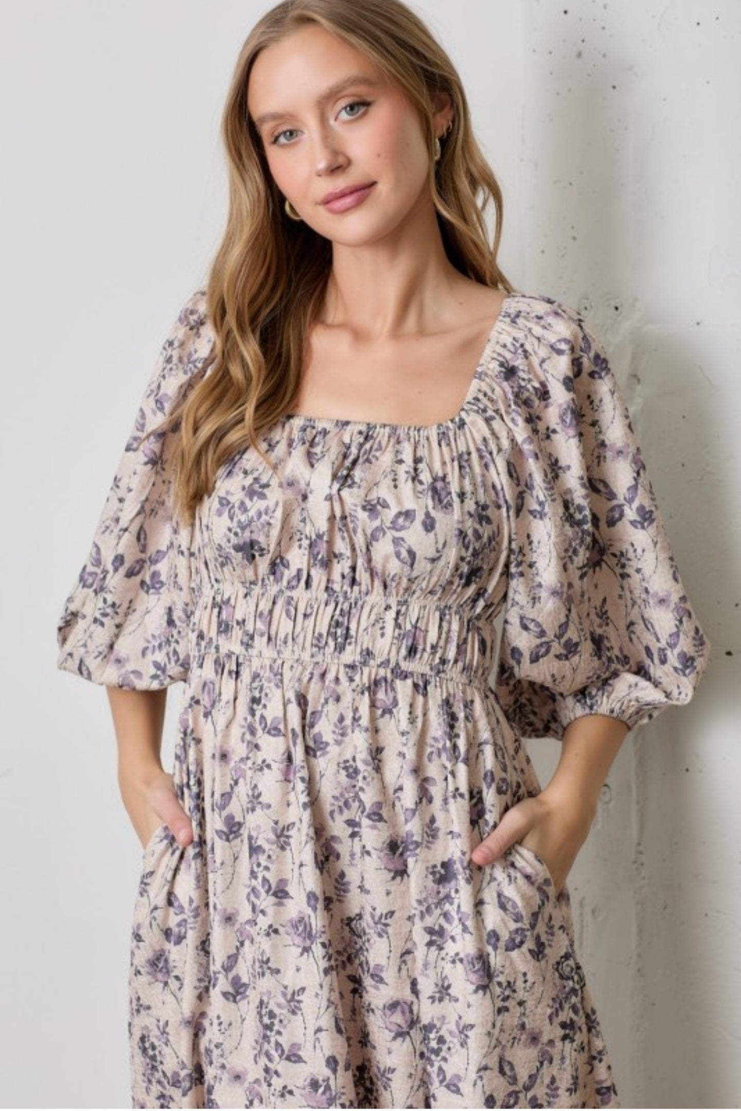 Heidy Print midi dress