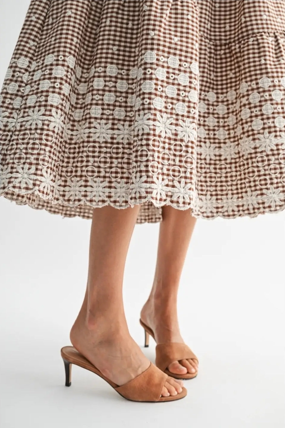 Embroidery Mocha Dress