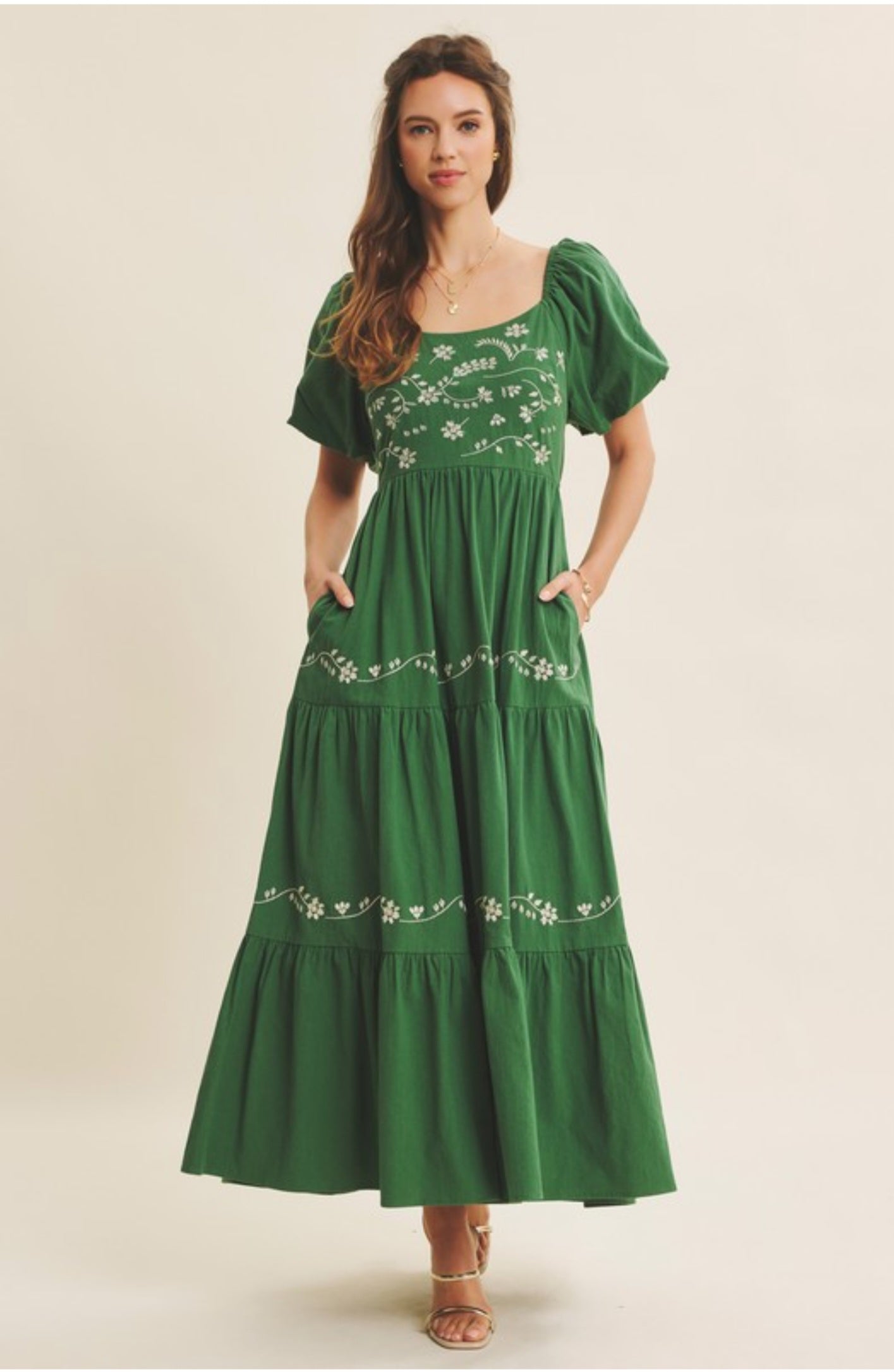 Esther embroidered maxi dress