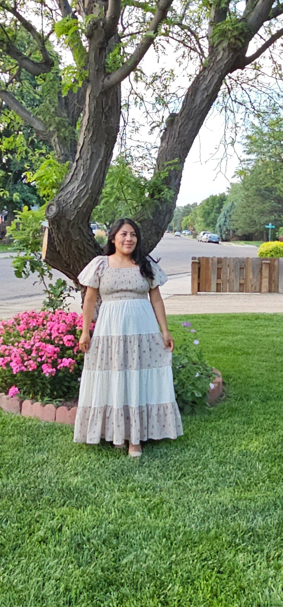 EUNICE TAUPE MIDI DRESS