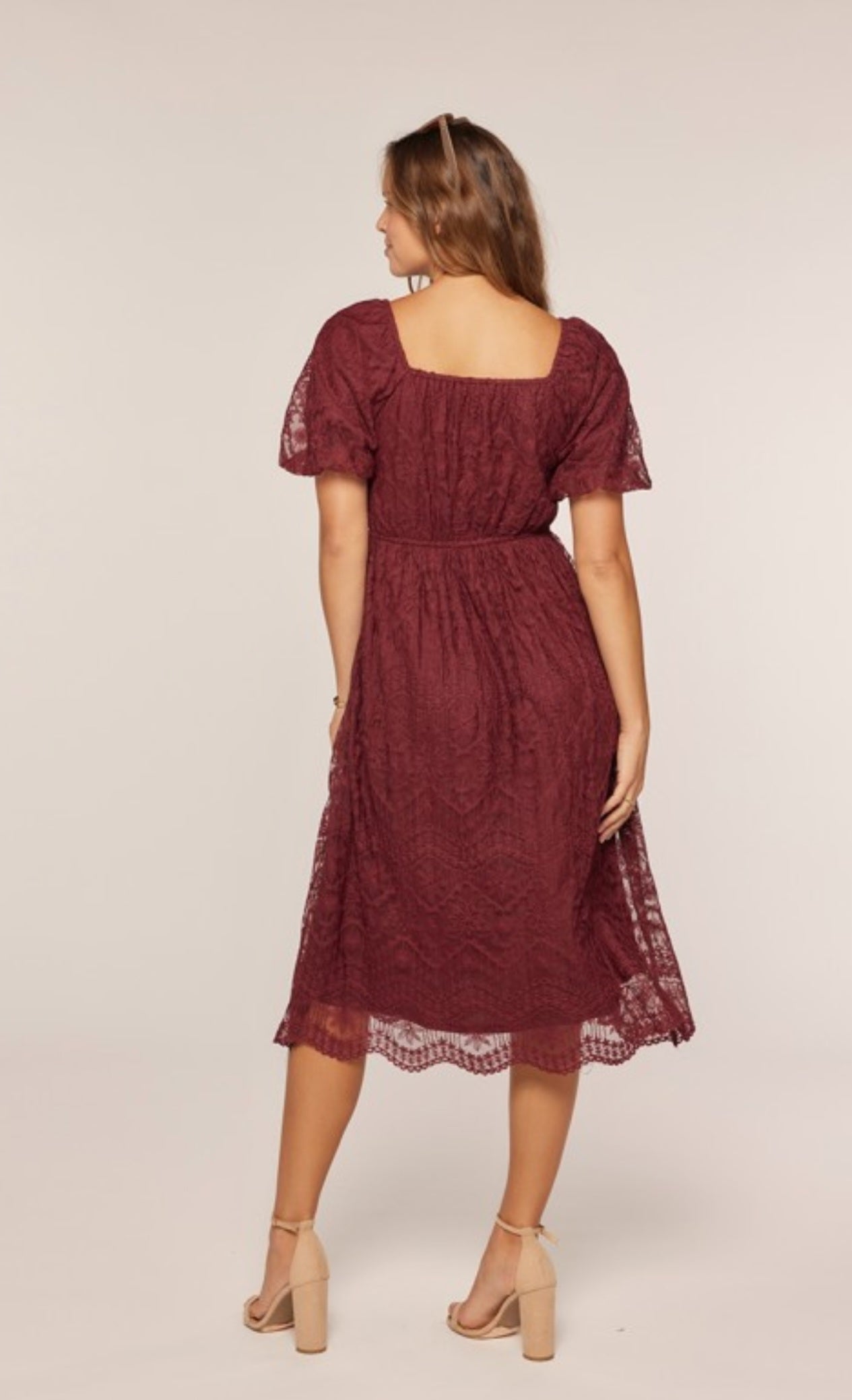 Jasmin embroidery midi dress