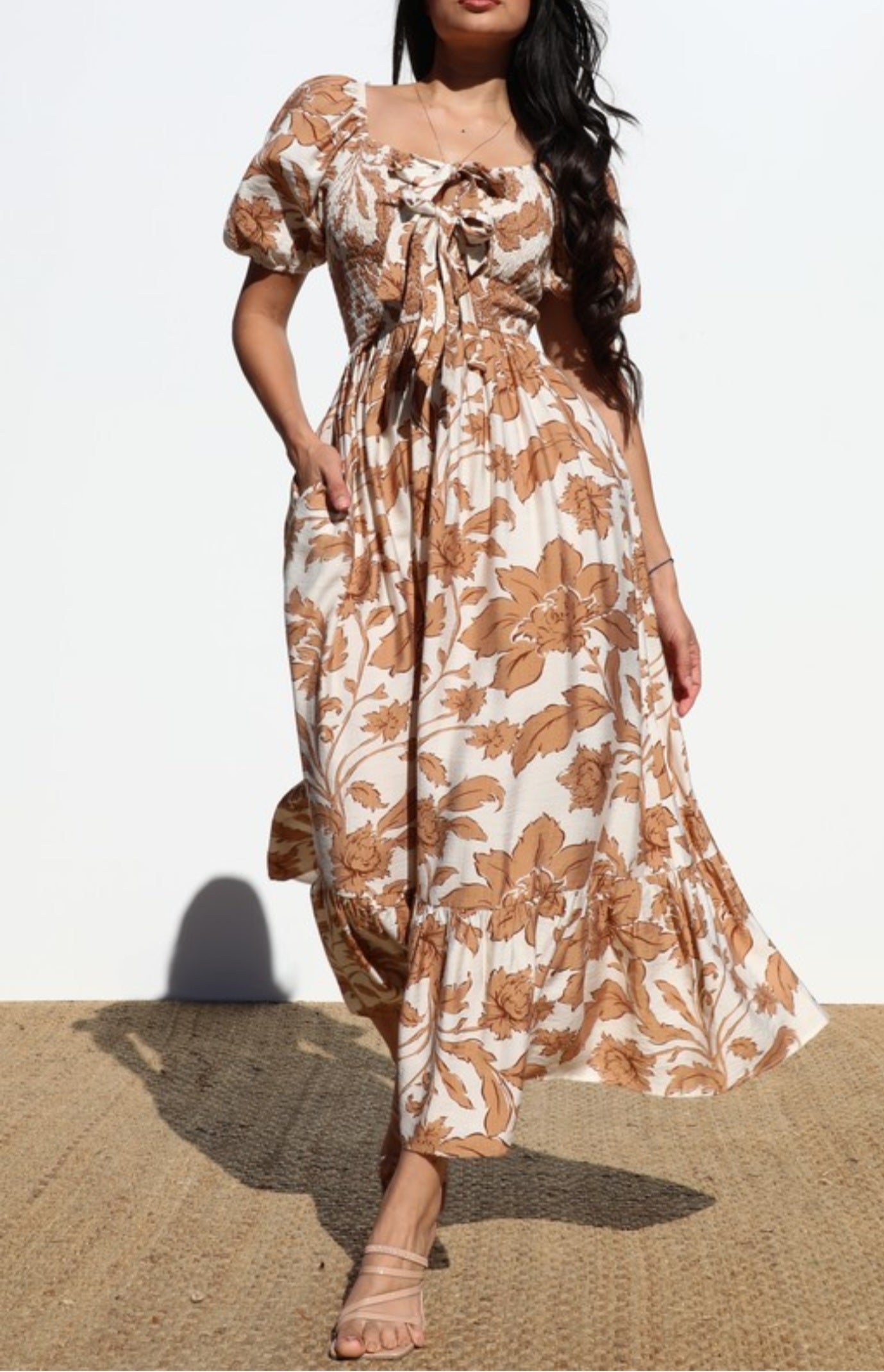 Nilah Woven Midi Dress