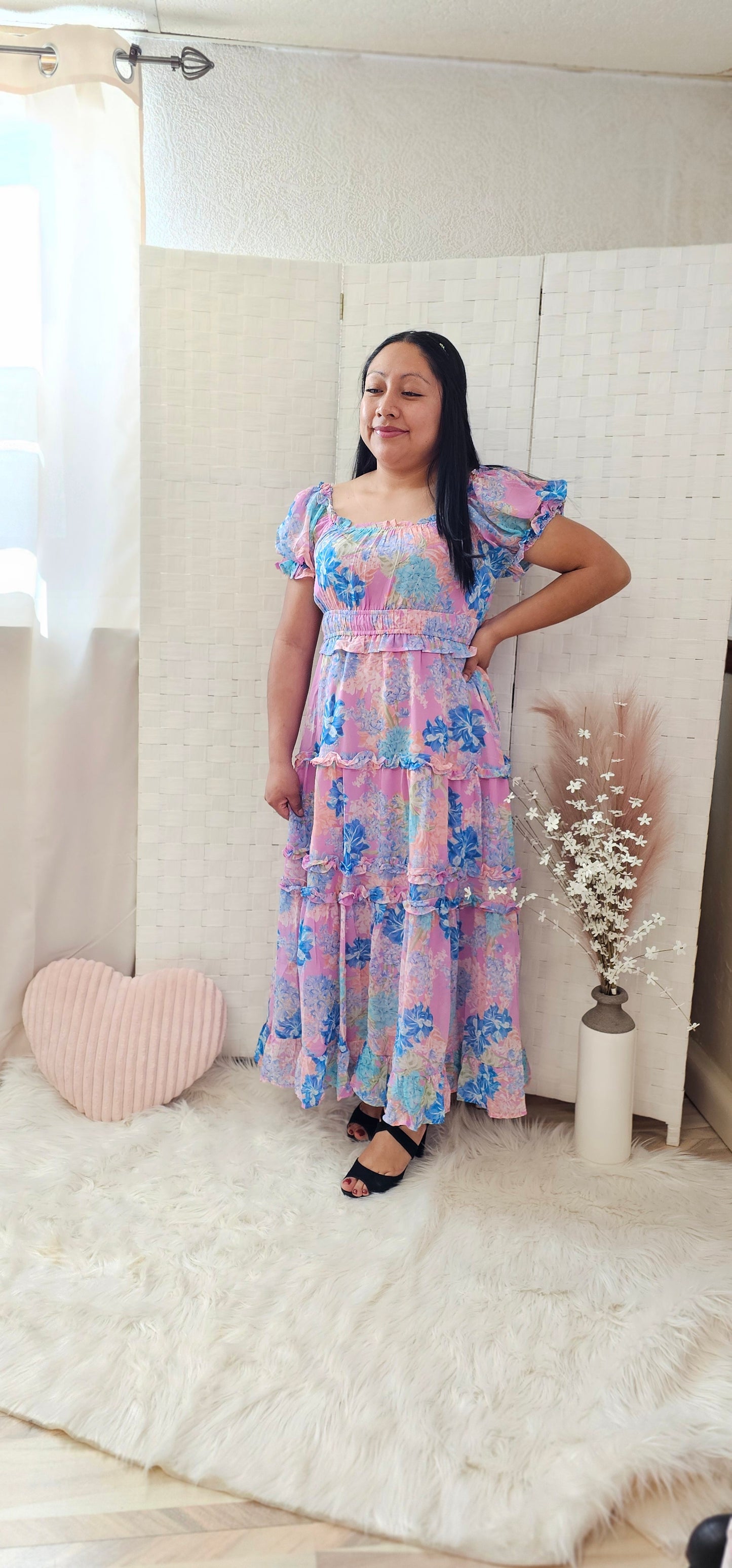 Melha Floral midi dress