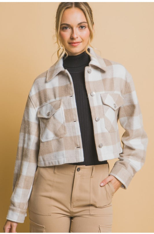 Crop Jacket- Mocha