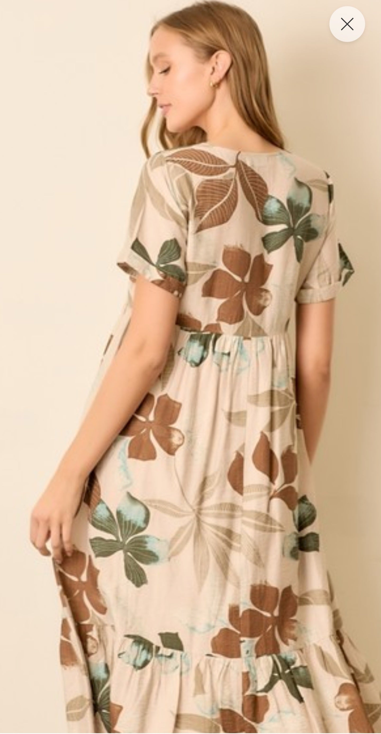 Charlotte Taupe midi Dress