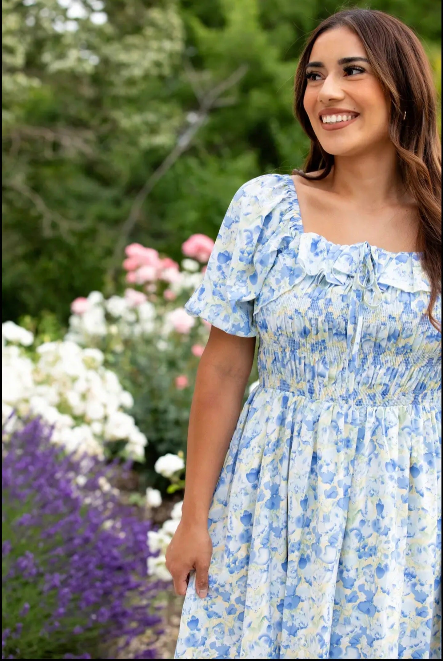 Melany print Midi dress