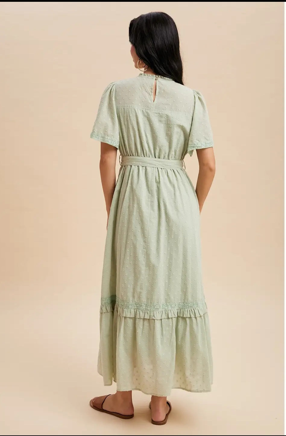 Elizabeth Sage Midi Dress