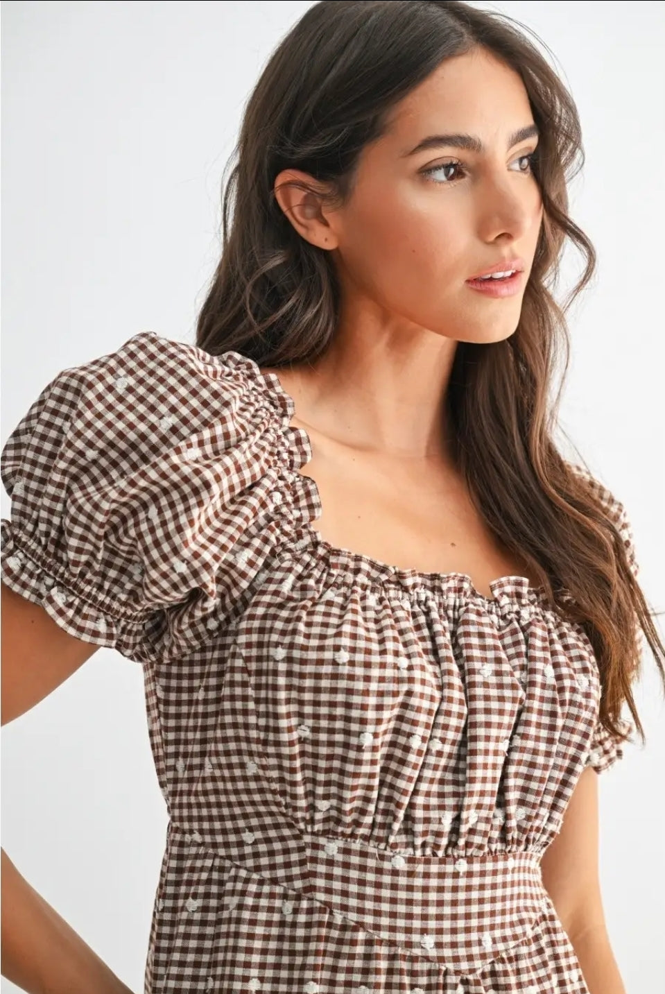 Embroidery Mocha Dress