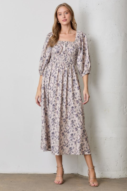 Heidy Print midi dress