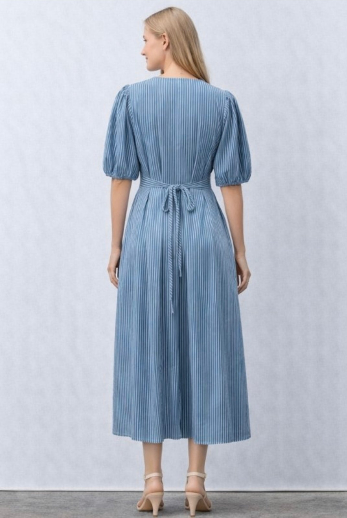 Aurora Denim Midi Dress