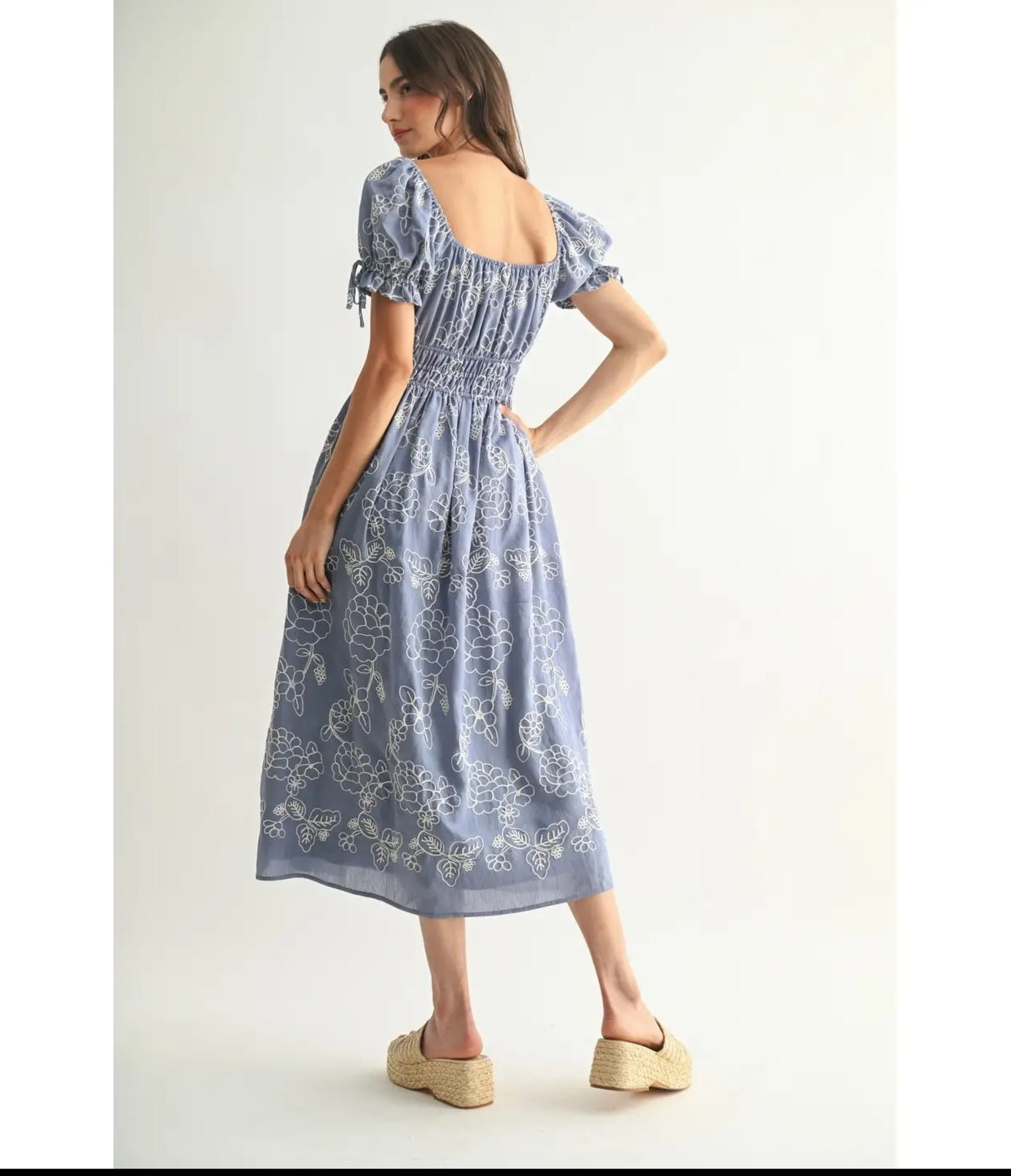 Cecy embroidered Midi dress