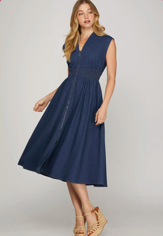Denim Midi Dress