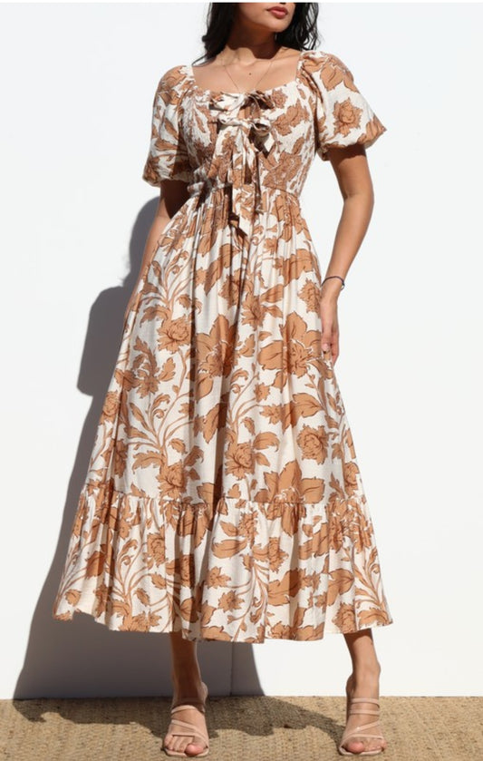 Nilah Woven Midi Dress