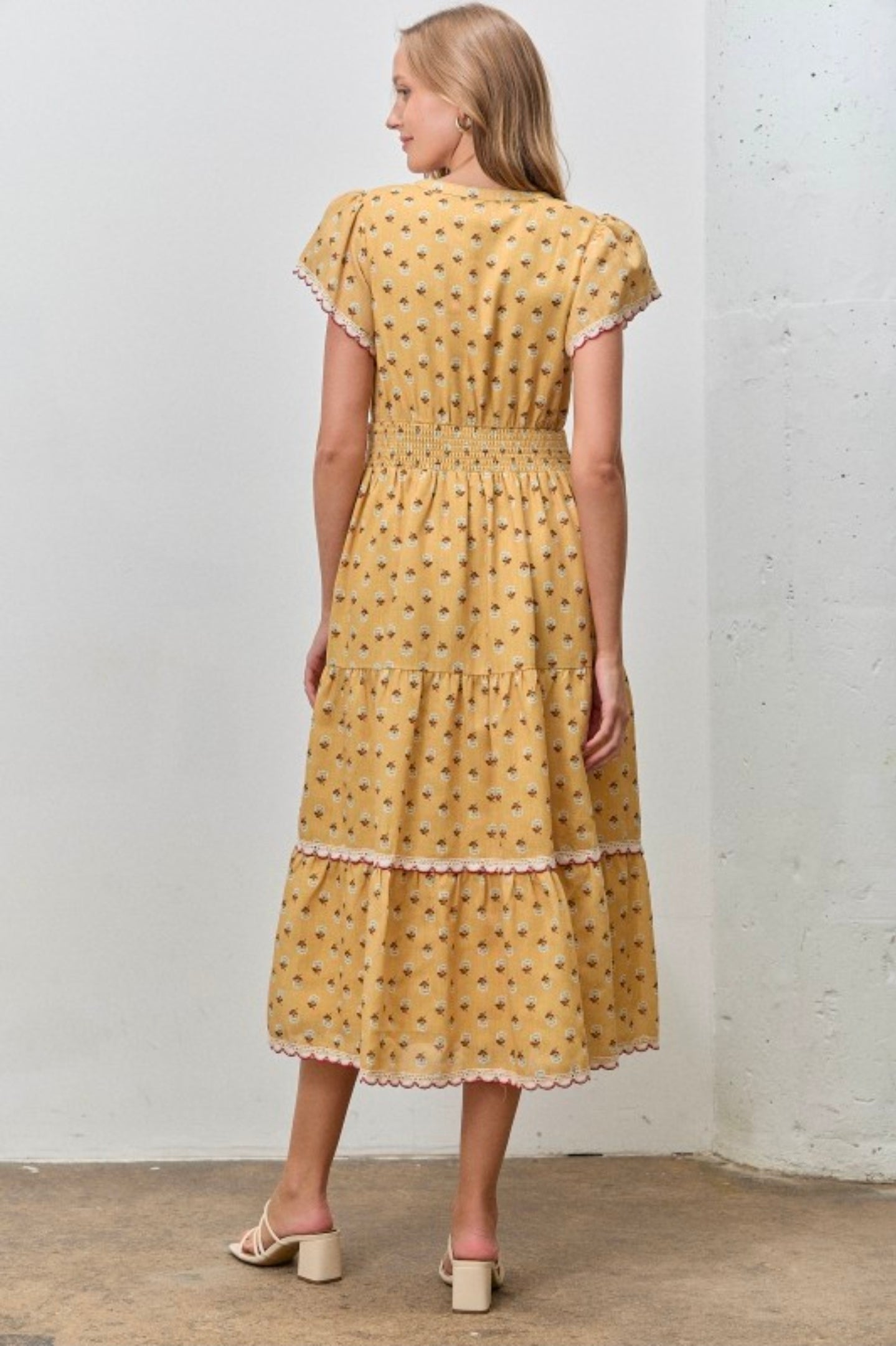 Butter Floral Midi Dress