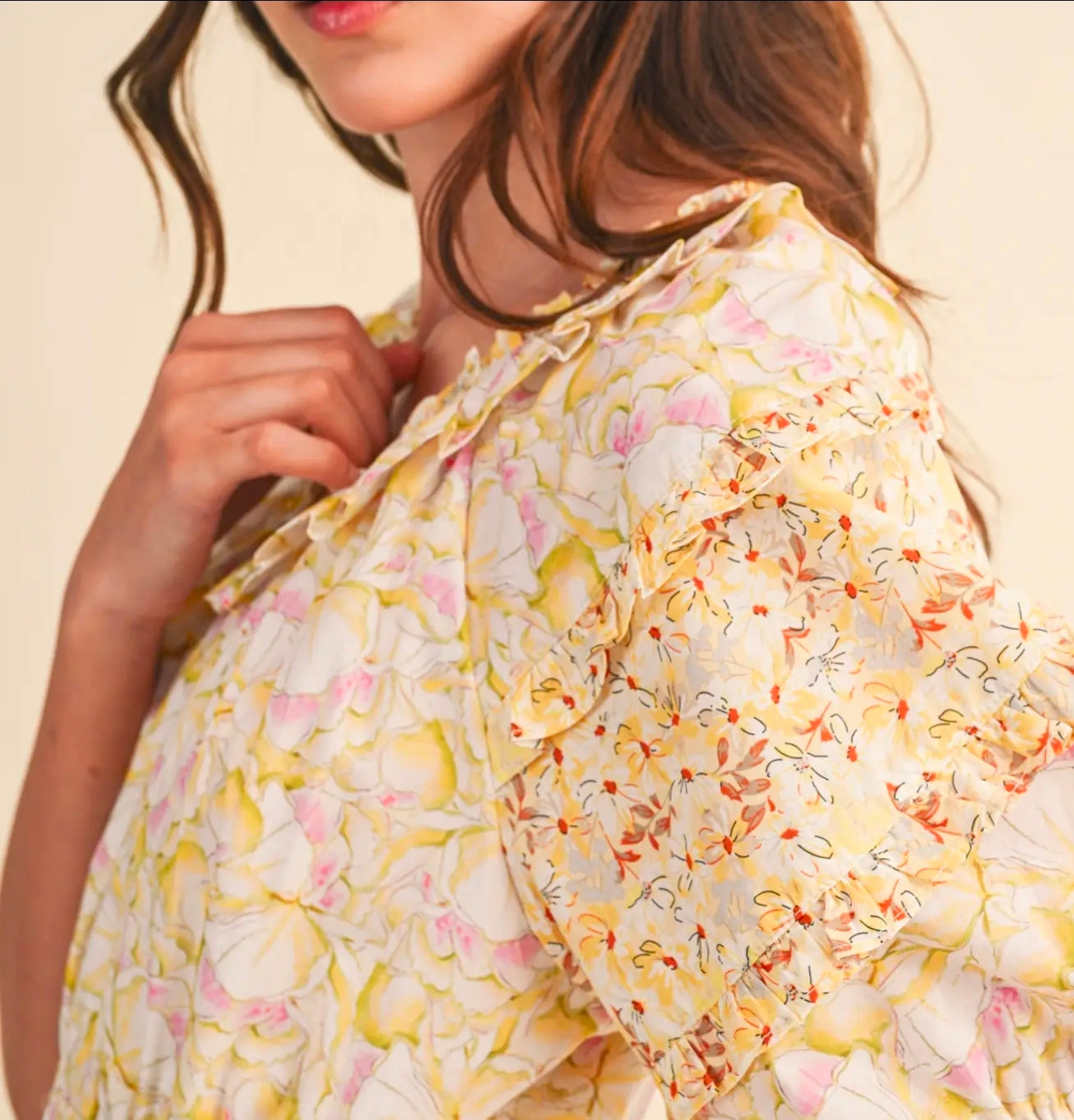 Sandra Ruffled Midi Dress