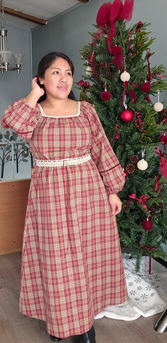 Emery plaid midi dress