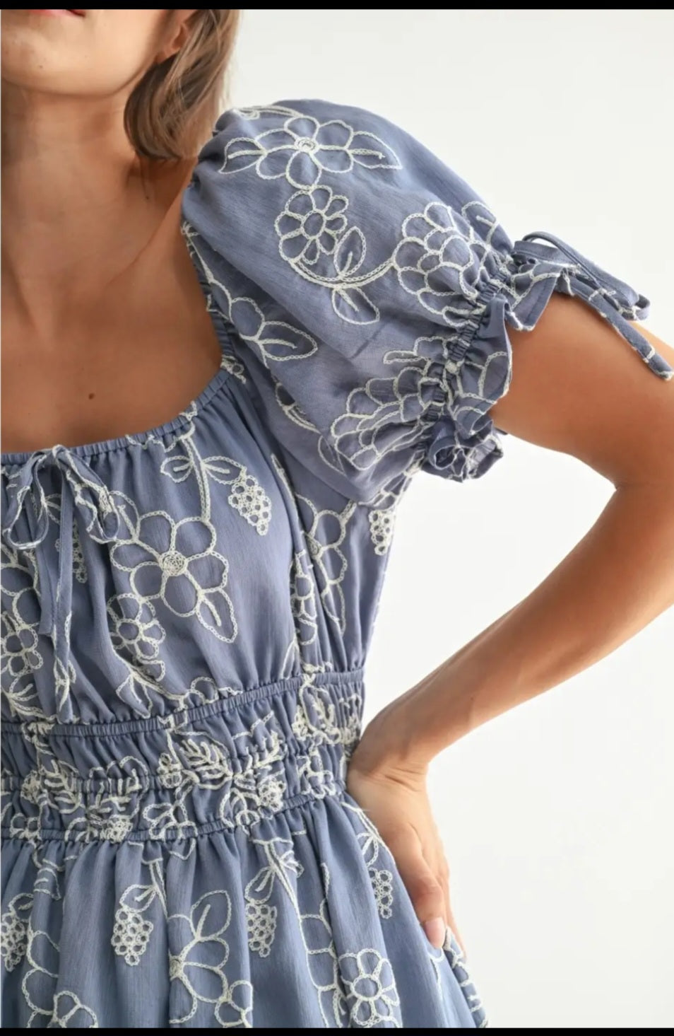 Cecy embroidered Midi dress